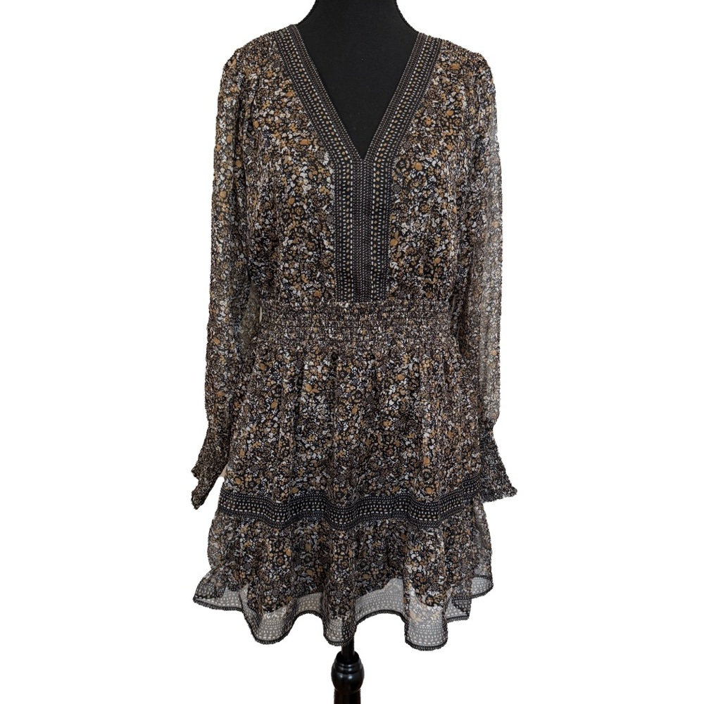 Idyllwind Miranda Lambert Floral Mini Dress Ruffle Hem Small